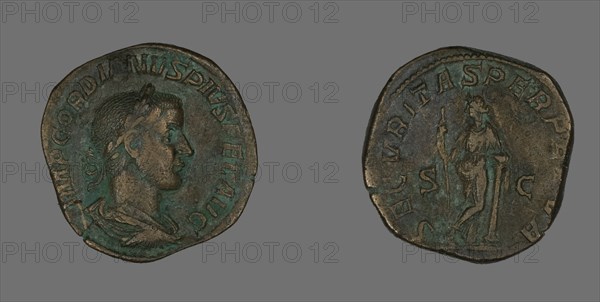 Sestertius (Coin) Portraying Emperor Gordianus, 238-244.