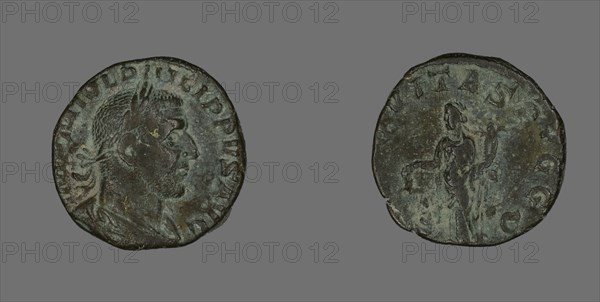 Sestertius (Coin) Portraying Philip the Arab, 244-249.