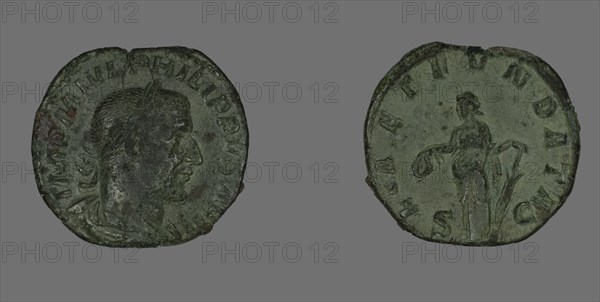 Sestertius (Coin) Portraying Philip the Arab, 244-249.