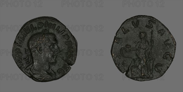 Sestertius (Coin) Portraying Philip the Arab, 244-249.