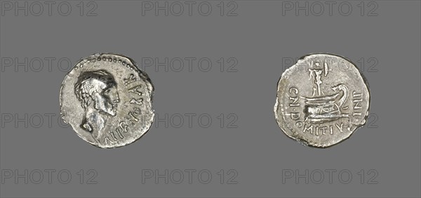 Denarius (Coin) Portraying Ahenobarbus, 41 BCE.