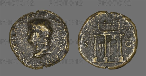 Sestertius (Coin) Portraying Emperor Nero, 54-69.