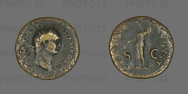 Coin Portraying Emperor Domitian, 81-96.