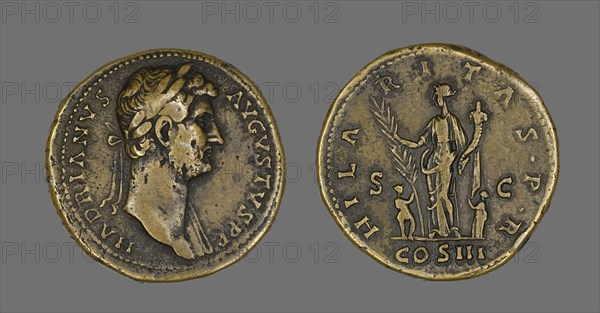 Coin Portraying Emperor Hadrian, 117-138.