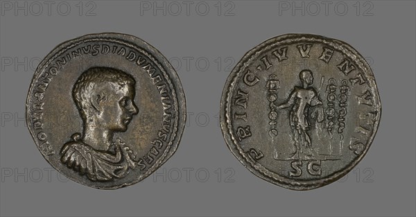 Coin Portraying Emperor Diadumenian, 208-217.