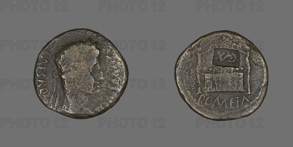 Coin Portraying Emperor Augustus, 27 BCE-14 CE.