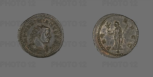 Coin Portraying Emperor Marcus Aurelius Valerius Maximianus (Maximian or Maximianus I), 286/305.