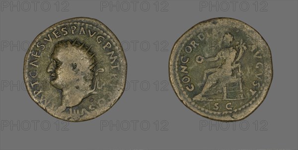 Dupondius (Coin) Portraying Emperor Vespasian, 69-79.