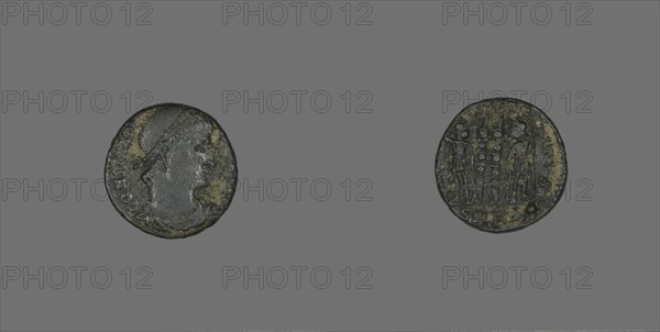 Coin Portraying Emperor Constantius I, 3rd-4th century.