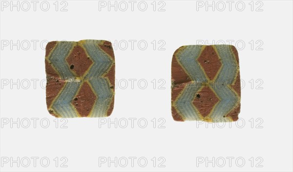 Fragment of Inlays Depicting a Zig-zag Pattern, 1st century BCE-1st century CE.