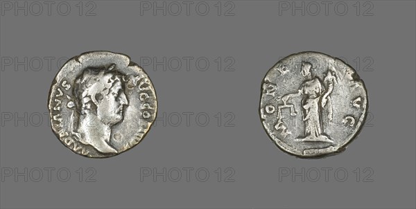 Denarius (Coin) Portraying Emperor Hadrian, 134-138.