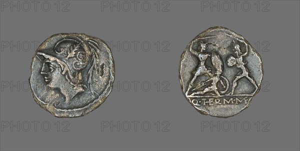 Denarius (Coin) Depicting the God Mars, 103 BCE.