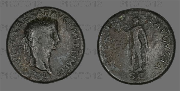 Sestertius (Coin) Portraying Emperor Claudius, 50-54.