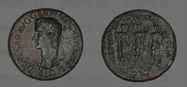 Sestertius (Coin) Portraying Germanicus, 37-38.
