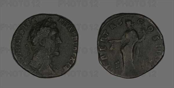 Sestertius (Coin) Portraying Emperor Antoninus Pius, 155-156.