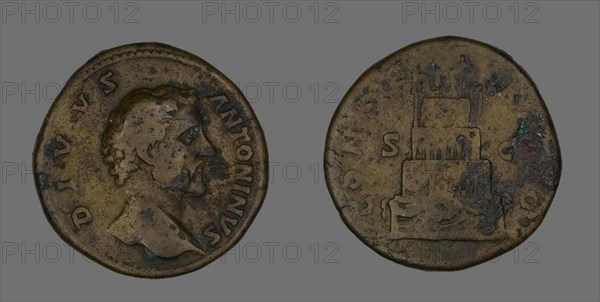 Sestertius (Coin) Portraying Emperor Antoninus Pius, 161 or later.