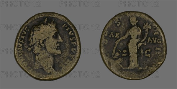 Sestertius (Coin) Portraying Emperor Antoninus Pius, 141-161.