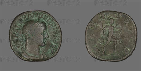 Sestertius (Coin) Portraying Emperor Severus Alexander, 231-235.