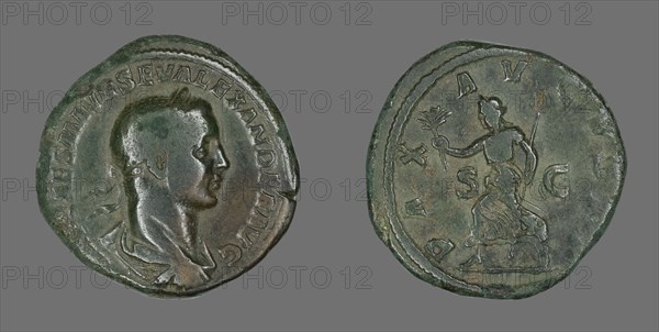 Sestertius (Coin) Portraying Emperor Severus Alexander, 222-235.