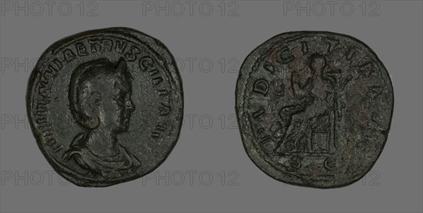 Sestertius (Coin) Portraying Empress Herennia Etruscilla, 249-251.