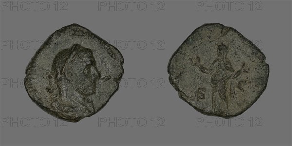 Sestertius (Coin) Portraying Emperor Trebonianus Gallus, 251-253.