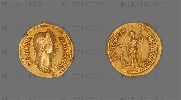 Aureus (Coin) Portraying Empress Sabina, 134, issued by Hadrian.