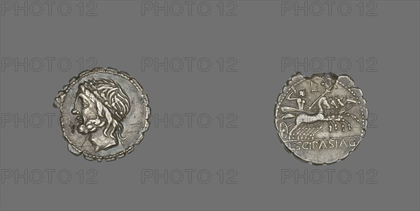 Denarius Serratus (Coin) Depicting the God Saturn, 106 BCE.