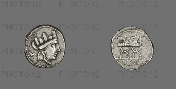 Denarius (Coin) Depicting the Goddess Cybele, 84 BCE.
