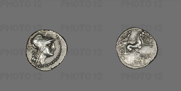 Denarius (Coin) Depicting the Goddess Roma, 91 BCE.