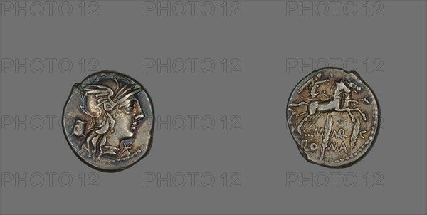 Denarius (Coin) Depicting the Goddess Roma, 134 BCE.
