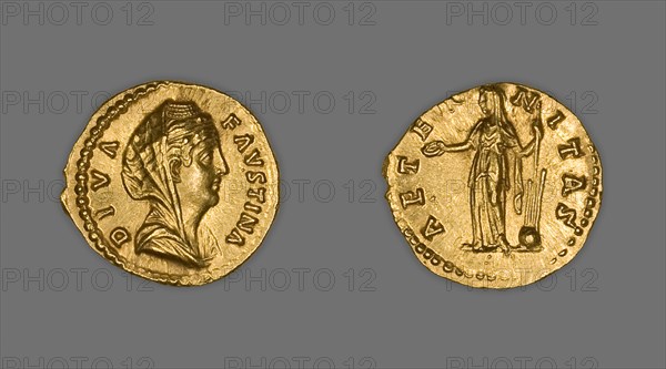 Aureus (Coin) Portraying Empress Faustina the Elder, 141-161, issued by Antoninus Pius.