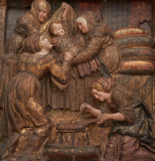 The Birth of Saint John the Baptist, About 1525. Detail from a larger artwork.