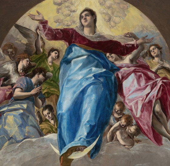 The Assumption of the Virgin, 1577-79. Detail from a larger artwork.