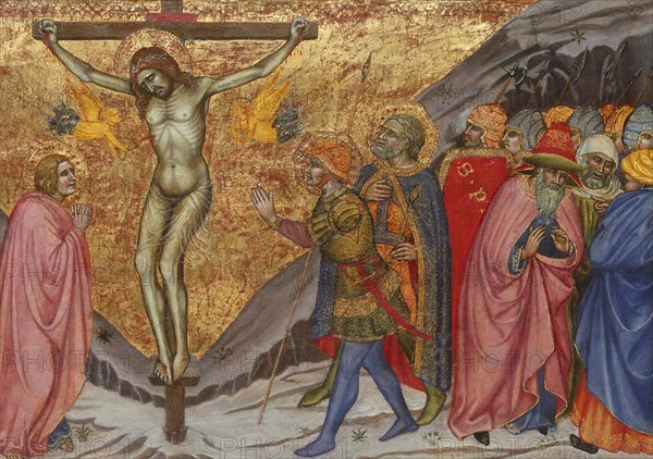 The Crucifixion, 1401/04. Detail from a larger artwork.
