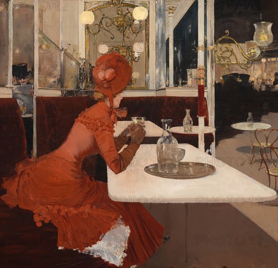 In the Café, 1882-84. Detail from a larger artwork.