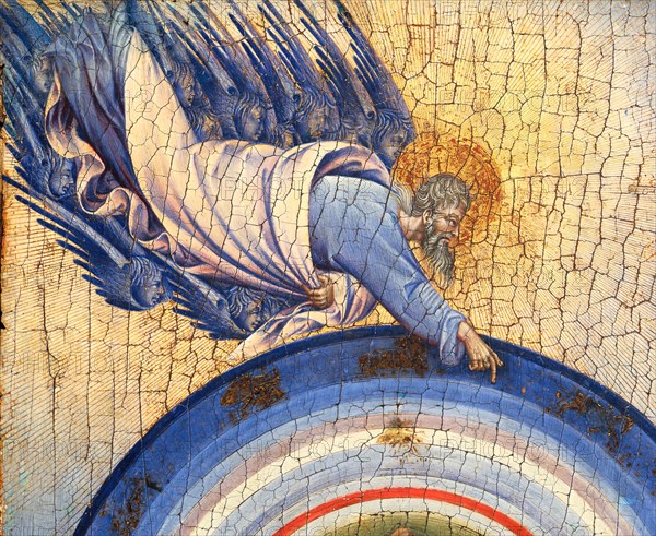 The Creation of the World and the Expulsion from Paradise, 1445. Detail from a larger artwork.