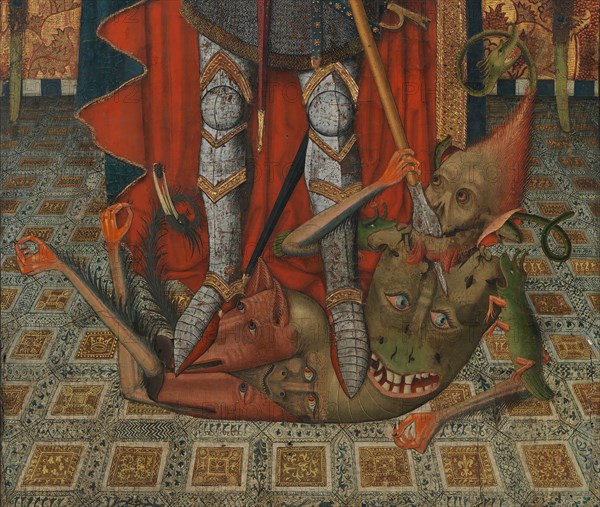 Saint Michael, 1450-1500. Detail from a larger artwork.