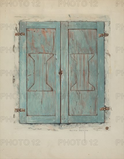 Cabinet Doors at Mission San Jose de Guadalupe, c. 1938.