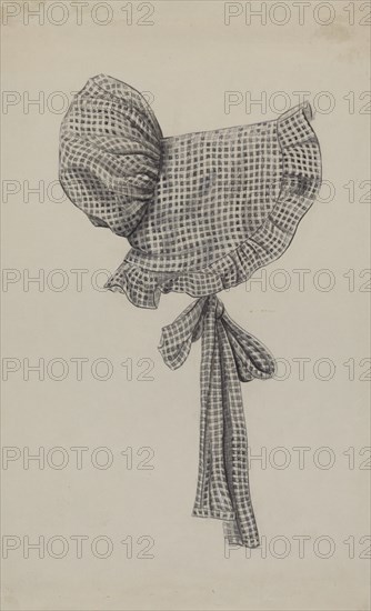 Doll's Gingham Sunbonnet, c. 1936.