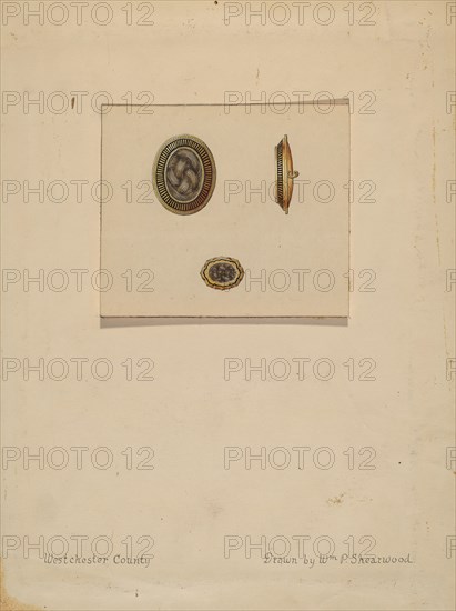 Hair Brooch and Ring, c. 1936.