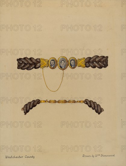 Hair Brooch and Bracelet, c. 1936.