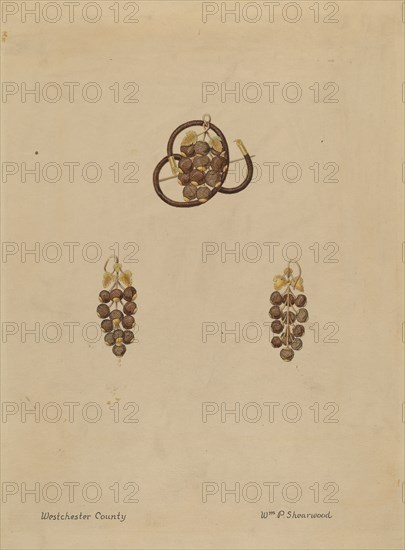 Hair Brooch and Earrings, 1935/1942.