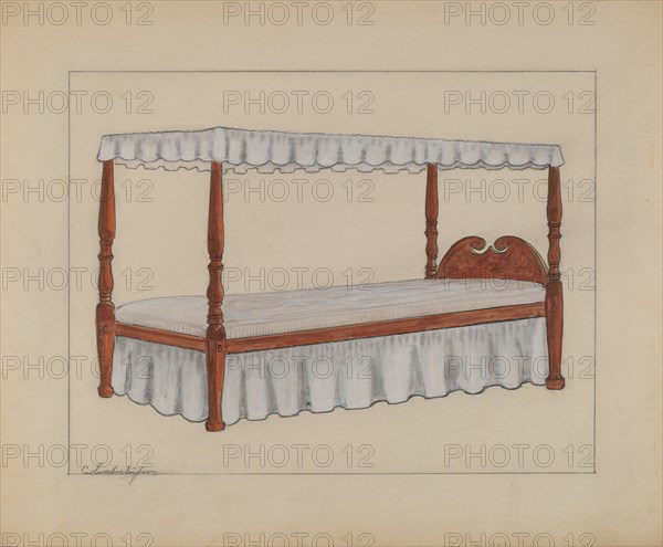 Four Poster Bed, c. 1937.