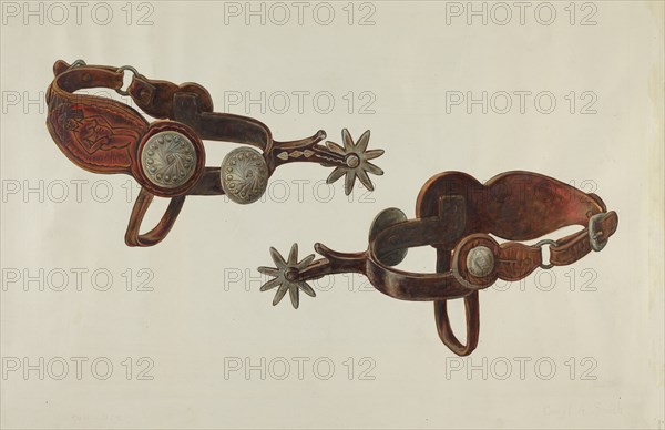 Silver Dollar Spurs, c. 1938.