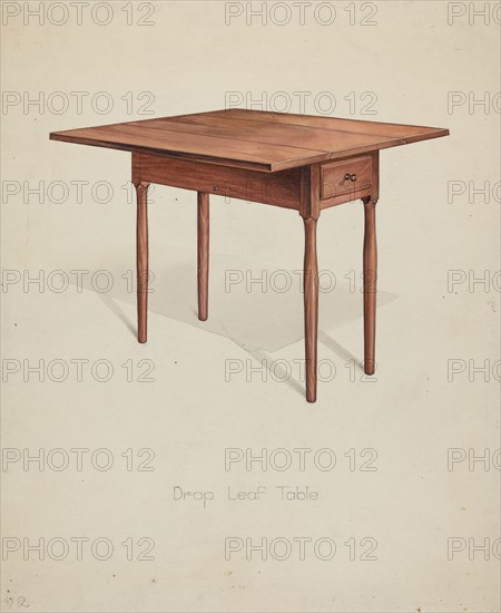 Shaker Drop-leaf Table, 1935/1942.