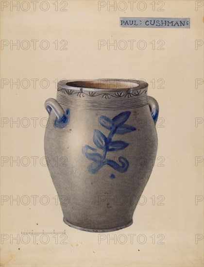 Crock, c. 1937. (name on crock Paul Cushman's)