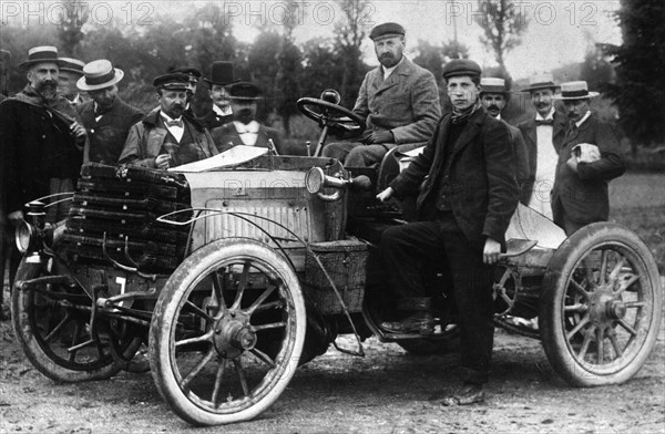 Panhard of French racing driver Leonce Girardot, winner of the Gordon Bennett Cup, France, 1901.. Creator: Unknown.