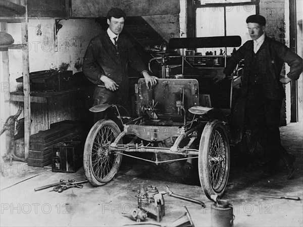 1901 New Orleans car under repair. Creator: Unknown.