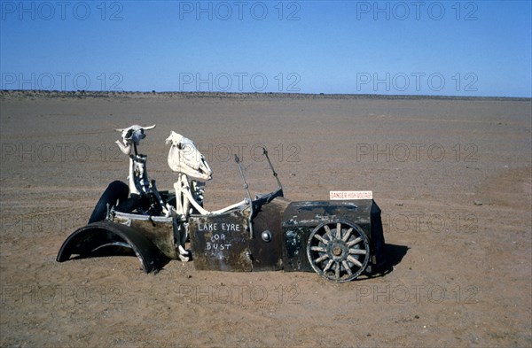 Scene during Bluebird CN7 world land speed record attempt, Lake Eyre, Australia, 1964. Creator: Unknown.