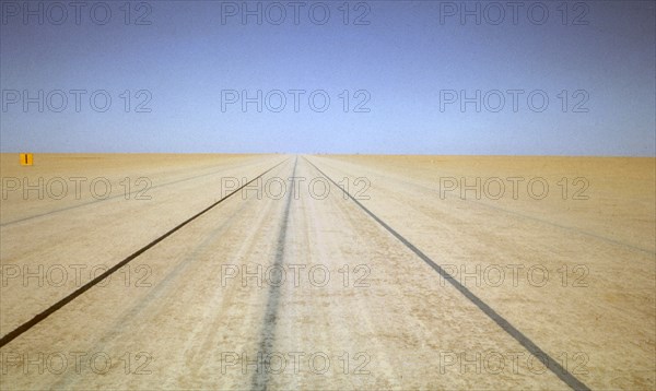 World Land Speed Record course for Bluebird CN7, Lake Eyre, Australia, 1964. Creator: Unknown.